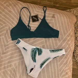 Palm Leaf Pattern Bikini ZAFUL